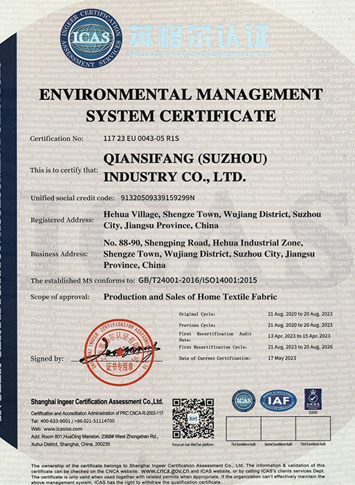 ISO14001:2015-sertifikat