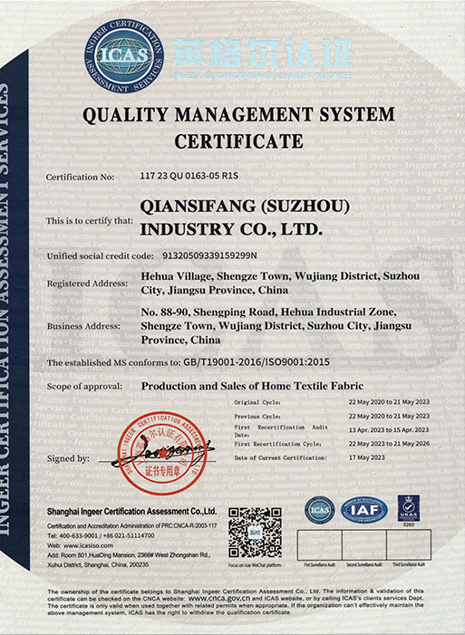 ISO9001:2015-sertifikat